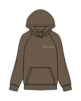 The Mens Hoodie - Walnut - Mantra - Left Chest & Back Stacked - Printed - Washed Sage