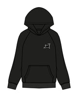 The Mens Hoodie - Black - Updog Yoga - Left Chest - Back Center "IloveUpdog" - Printed - Full  Color