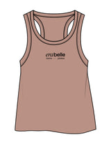 The Crop Tank - Clay - Erabelle - Center Chest Stacked - Printed - Black