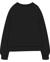 The Midweight Unisex Crewneck - Washed Black - Chi50 - Center Chest Stacked - Printed - Mint