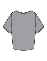 The Crop Tee - Heather - Sense Pilates - Center Chest Stacked - Printed - Green