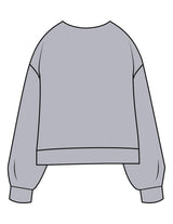 The Womens Sueded Crewneck - Heather - Pineda Fitness LLC - Left Chest - Printed - White