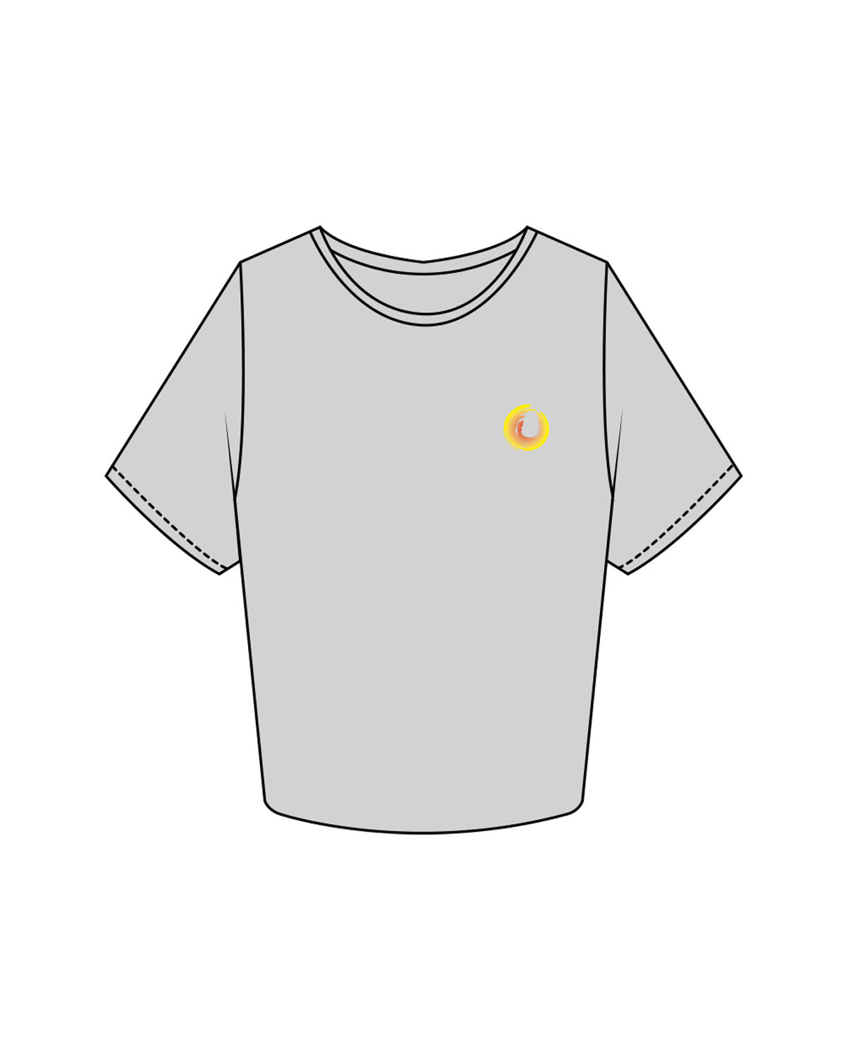 The Crop Tee - Heather - Scorch Fitness - Left Chest & Back Bottom Right - Embroidered - Full Color