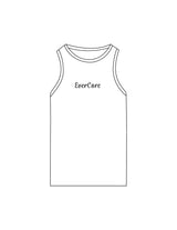 The Recycled Womens Tank - White - EVERCORE - Center Chest - Printed - Black