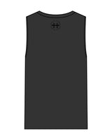The Mens Heavyweight Tank - Washed Black - Haus of Fitness - Center Chest & Back Round Neckline - Black