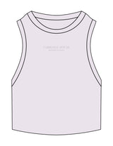 The Ribbed Crop Tank - Orchid - Carriage House - Center Chest Stacked - Embroidered - Orchid