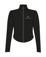 The 3/4 Crop Zip Jacket - Black - Evolve Collective - Left Chest Stacked - Printed - White