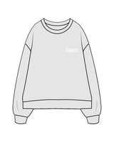 The Mens Classic Crewneck - White Heather - Corefire - Left Chest & "NEW JERSEY" Back Center Stacked - Full Color