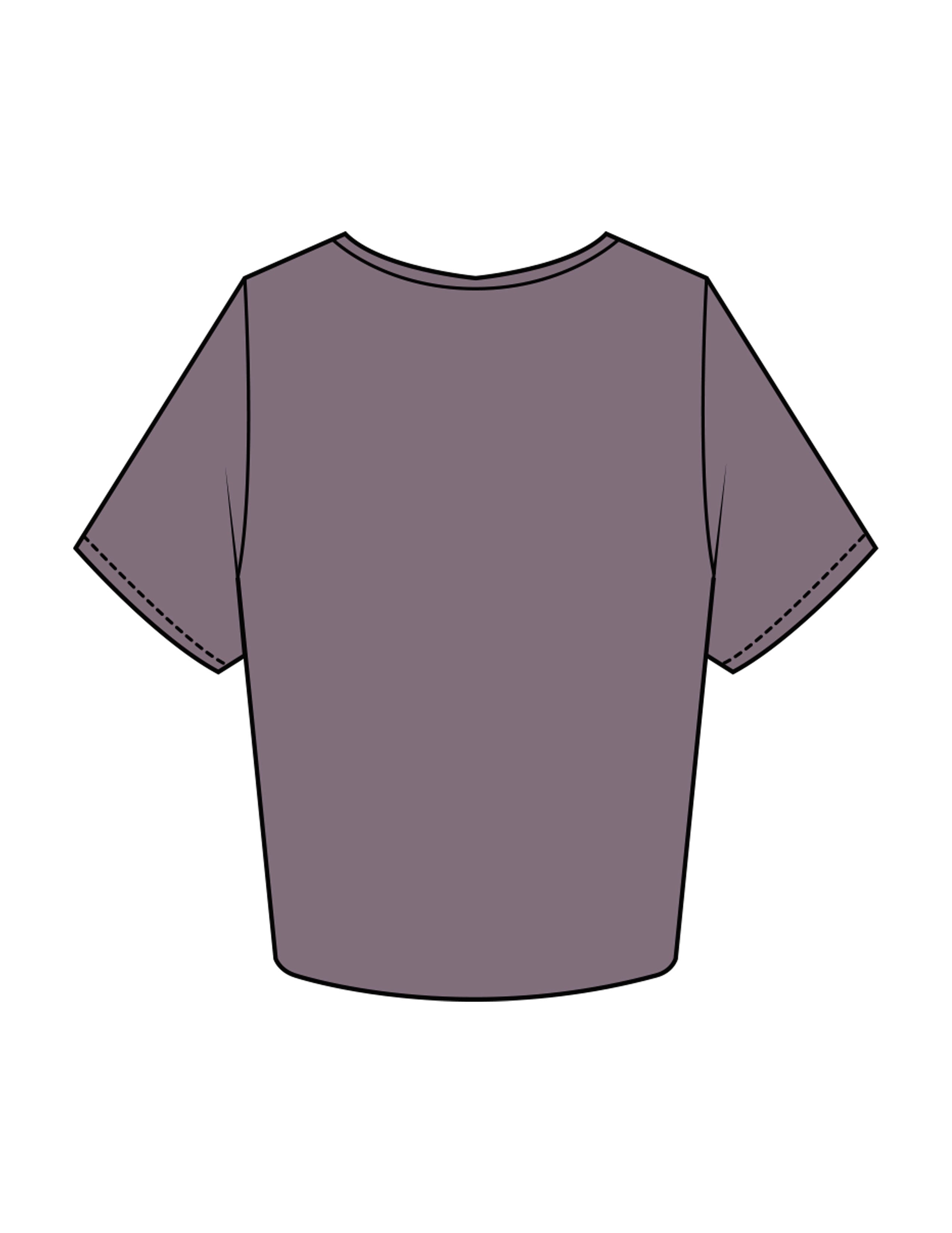 The Crop Tee - Mauve - Mantra - Center Chest - Printed - White