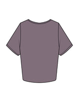 The Crop Tee - Mauve - Mantra - Center Chest - Printed - White