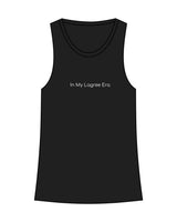 The Womens Racerback Tank - Black - The Oak Method - Center Chest & Back Round - Printed - White