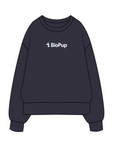 The Mens Heavyweight Crewneck - Midnight - BioPup - Center Chest - Printed - Full Color