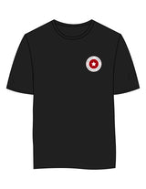 The Womens 7/8th Tee - Black - Method Lagree - Left Chest Round & Center Back - Printed - Full Color