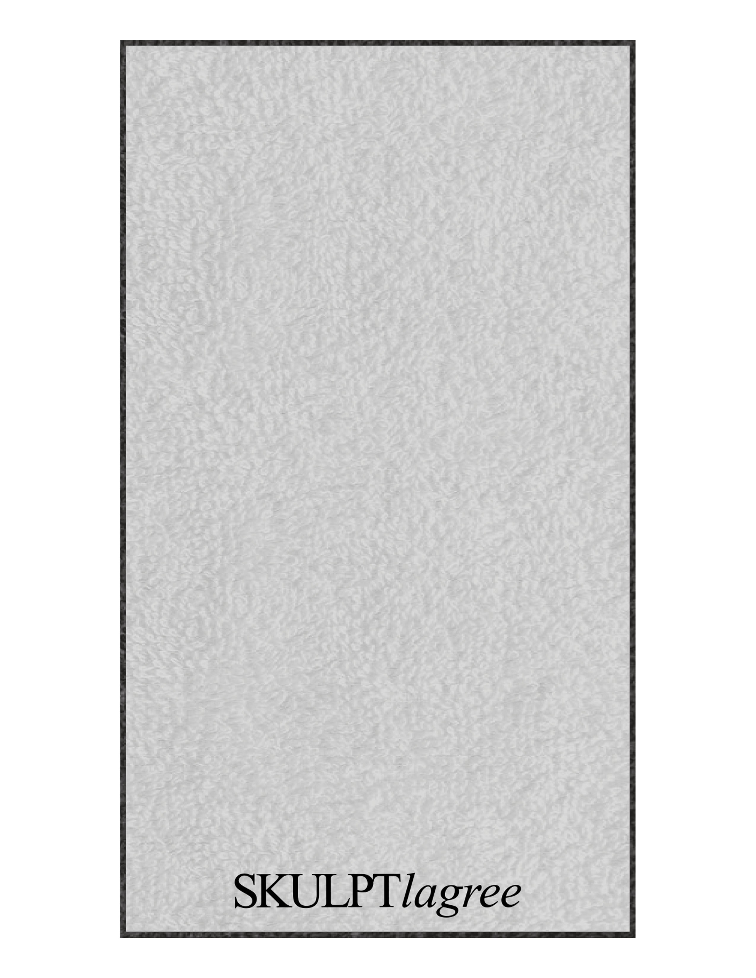 The Gym Towel - White - Skulpt Lagree - Front Bottom - Embroidered - Black - The Gym Towel Bag - Black - Center Body - Printed - White