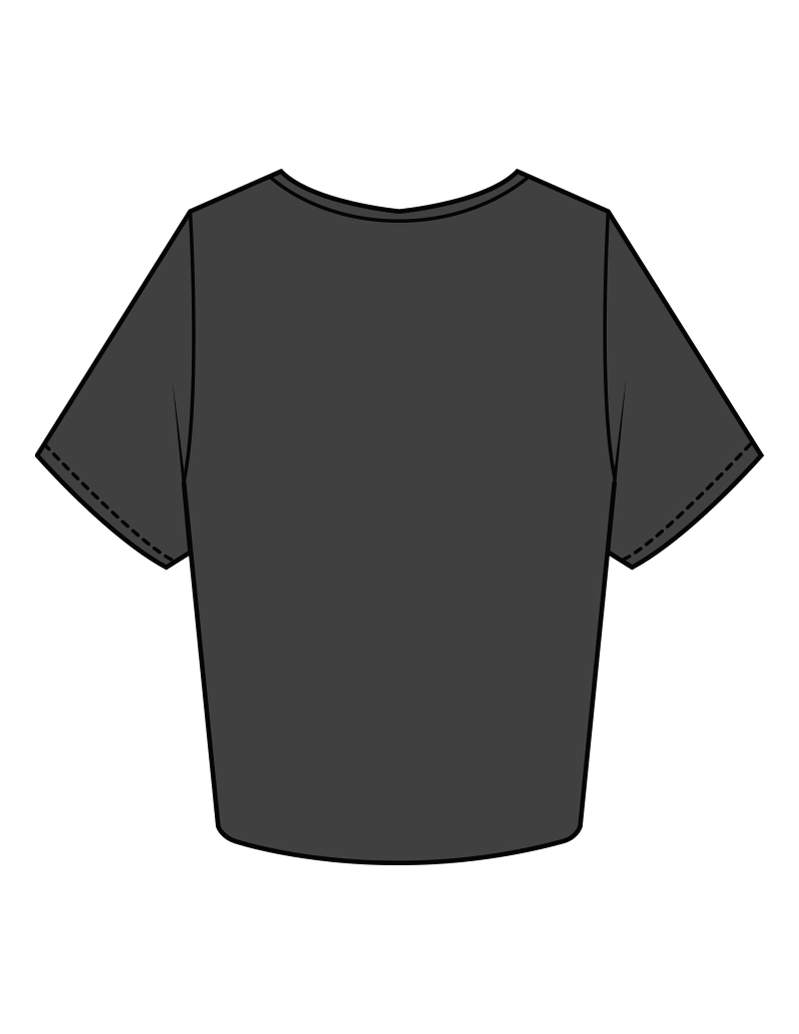 The Crop Tee - Charcoal - Fase Lagree - Left Chest & Left Sleeve - Printed - Emerald