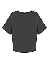 The Crop Tee - Charcoal - Fase Lagree - Left Chest & Left Sleeve - Printed - Emerald