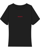 The Baby Tee - Black - Renew - Center Chest - Red