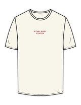 The Mens Tee - Off White - Ritual Body - Center Chest Stacked & Back Stacked - Printed - Maroon