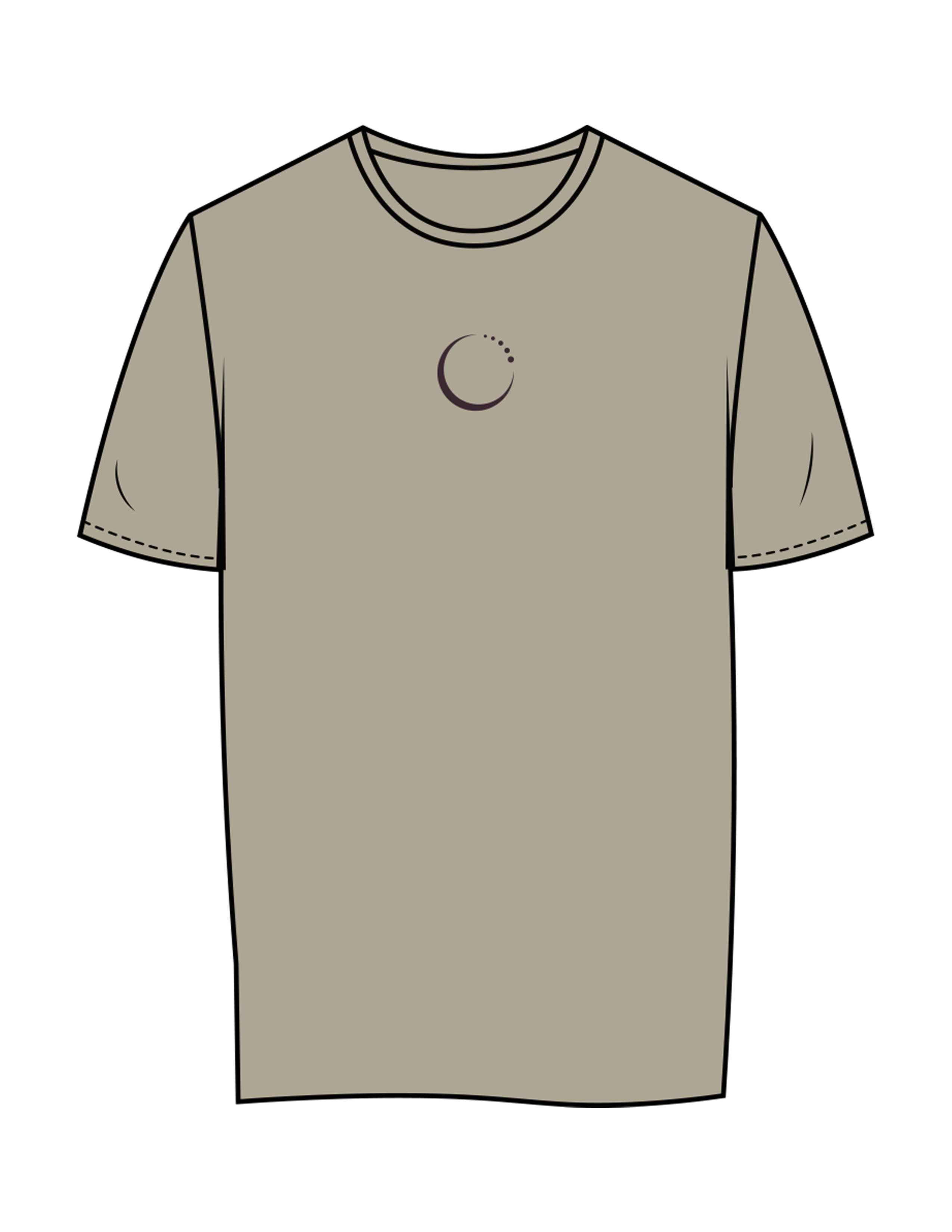 The Womens Tee - Mushroom - Core Crown Point - Center Chest & Back Stacked - Printed - Plum