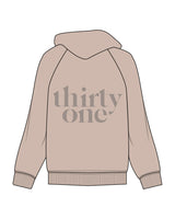 The Classic Hoodie - Bone - 31Theraphy - Back Center Stacked - Tone on Tone