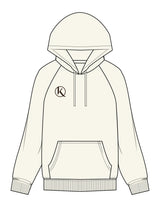 The Mens Classic Hoodie - Off White - Karve - Right Chest & Back Bottom - Printed - Brown