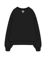 The Mens Crewneck - Black - Goodlife Chiropractic - Center Chest Stacked & Back Neckline - White