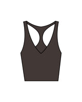 The Racer Tank - Cafe - Lava - Back Center - White