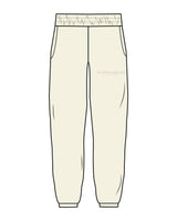 The Womens Sweatpants - Butter - Platinum Pilates - Left Leg - Pink