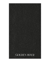 The Gym Towel - Black - Golden Hour Pilates - Center Bottom - Embroidered - White - The Gym Towel Bag - Black - Center Stacked - Printed White