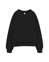 The Womens Crewneck - Black - Re:forma - Left Chest & Back Neckline - White