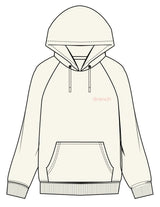 The Mens Heavyweight Hoodie - Off White - Drench - Left Chest - EMB - Sherbert