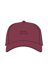 The Dad Hat - Maroon - Elevate Pilates - Center Chest Stacked & Back Panel - Embroidered - Tone on Tone