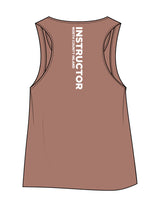 The Crop Tank - Clay - Fit 4 Mom North County Inland - Chest Stacked & Back Spine - Printed - White