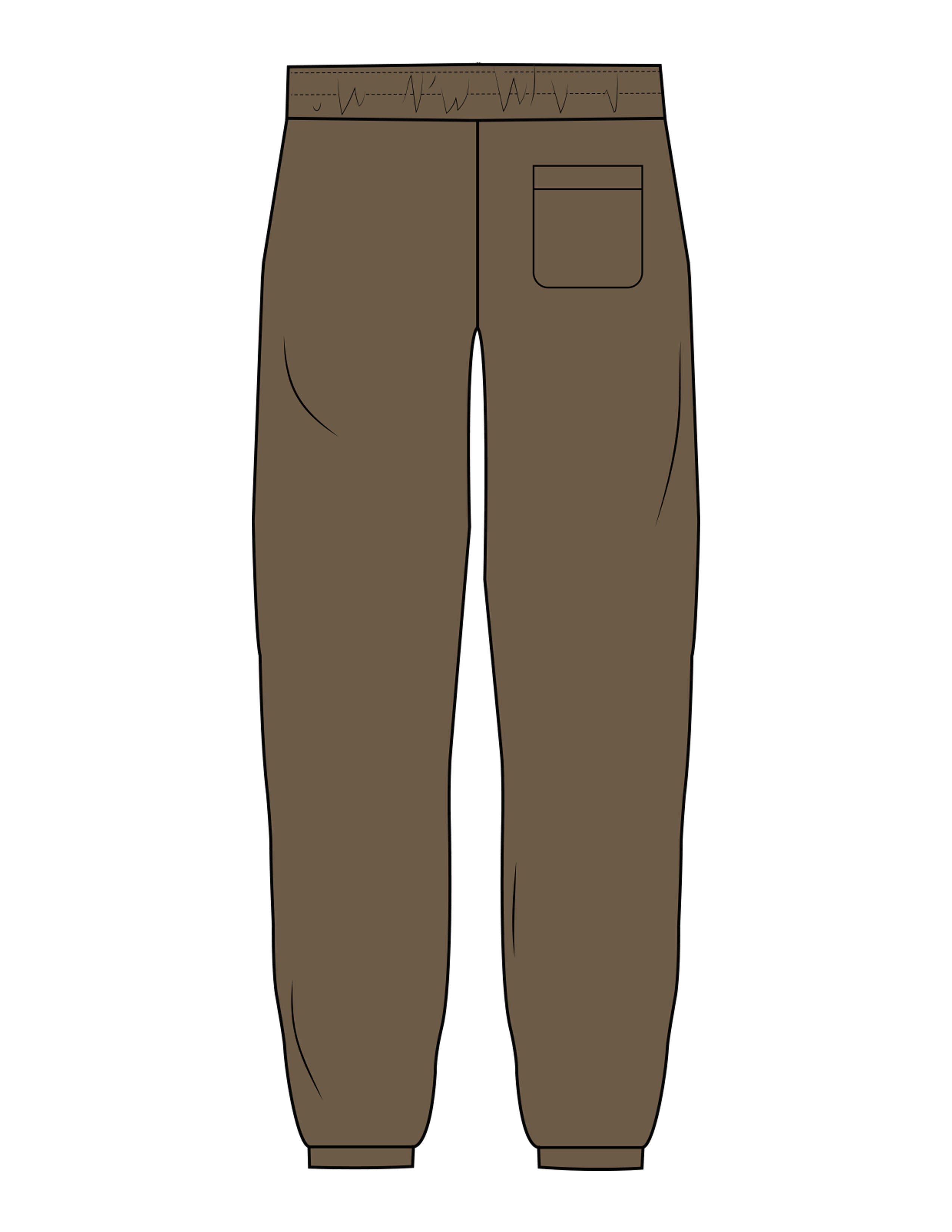 The Mens Classic Sweatpants - Walnut - Sultivate - Right Leg - Printed - White