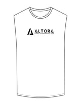 The Muscle Tank - White - ALTORA - Center Chest - Printed - Black