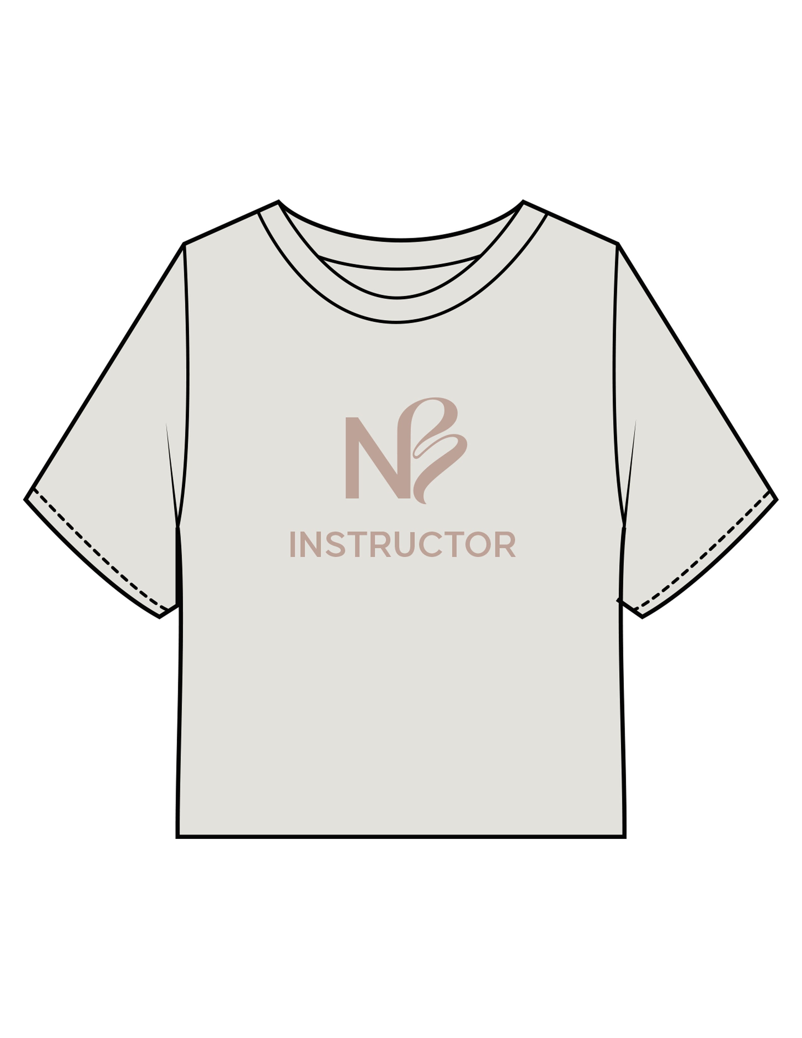 The Heavyweight Crop Tee - Washed Bone - Neighborhood Barre - Center Chest Stacked - Printed - Tone on Tone