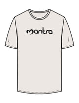 The Mens Tee - Bone - Mantra - Center Chest & Back Neckline - Printed - Black