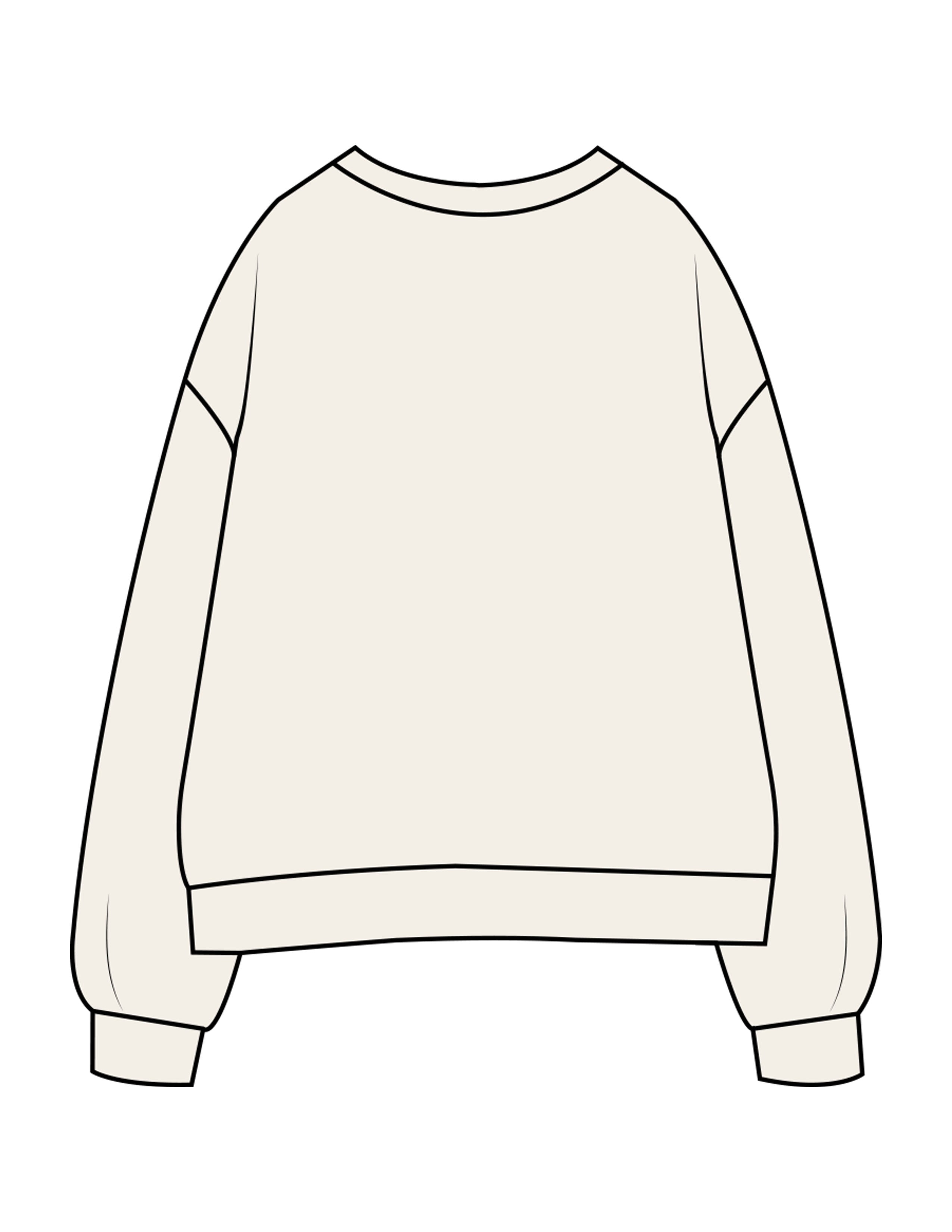 The Womens Crewneck - Butter - Pilates Method/Barre Noir - Center Chest Stacked - Printed - Black