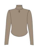 The 3/4 Crop Zip Jacket - Brown - Bare Pilates - Left Chest & Back Neckline - Printed - Brown