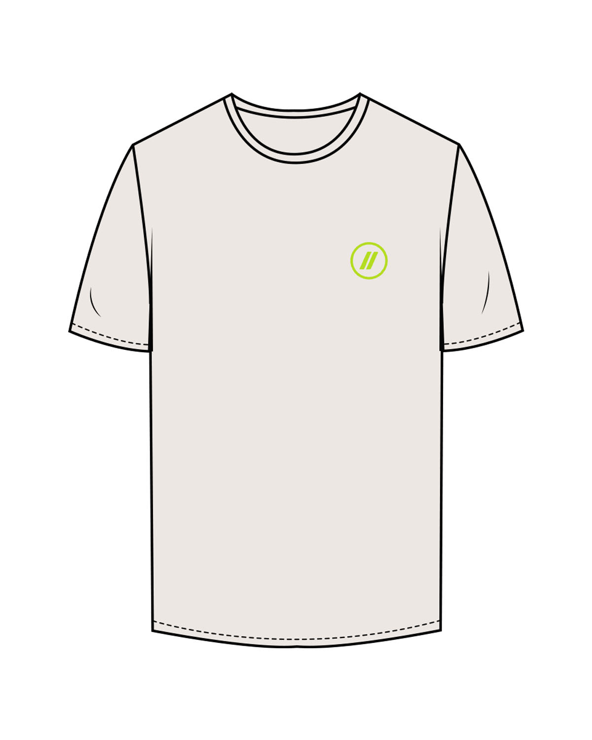 The Mens Tee - Bone - Blenders - Left Chest & Back "PACIFIC BEACH" - Printed - Full Color