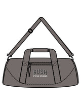 The Gym Duffel - Gray - Rush Cycle Studio - Center Body Stacked - Printed - Full Color