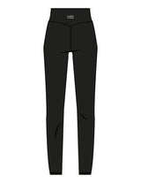 The Basic Legging - Black - Lagree Fit Expo 2026 Instructor - Right Leg & Back Waistline - Printed - White