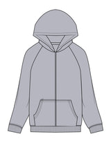 The Recycled Unisex Zip Hoodie - Heather - Sculpted By Lagree - Back Stacked - Printed - White