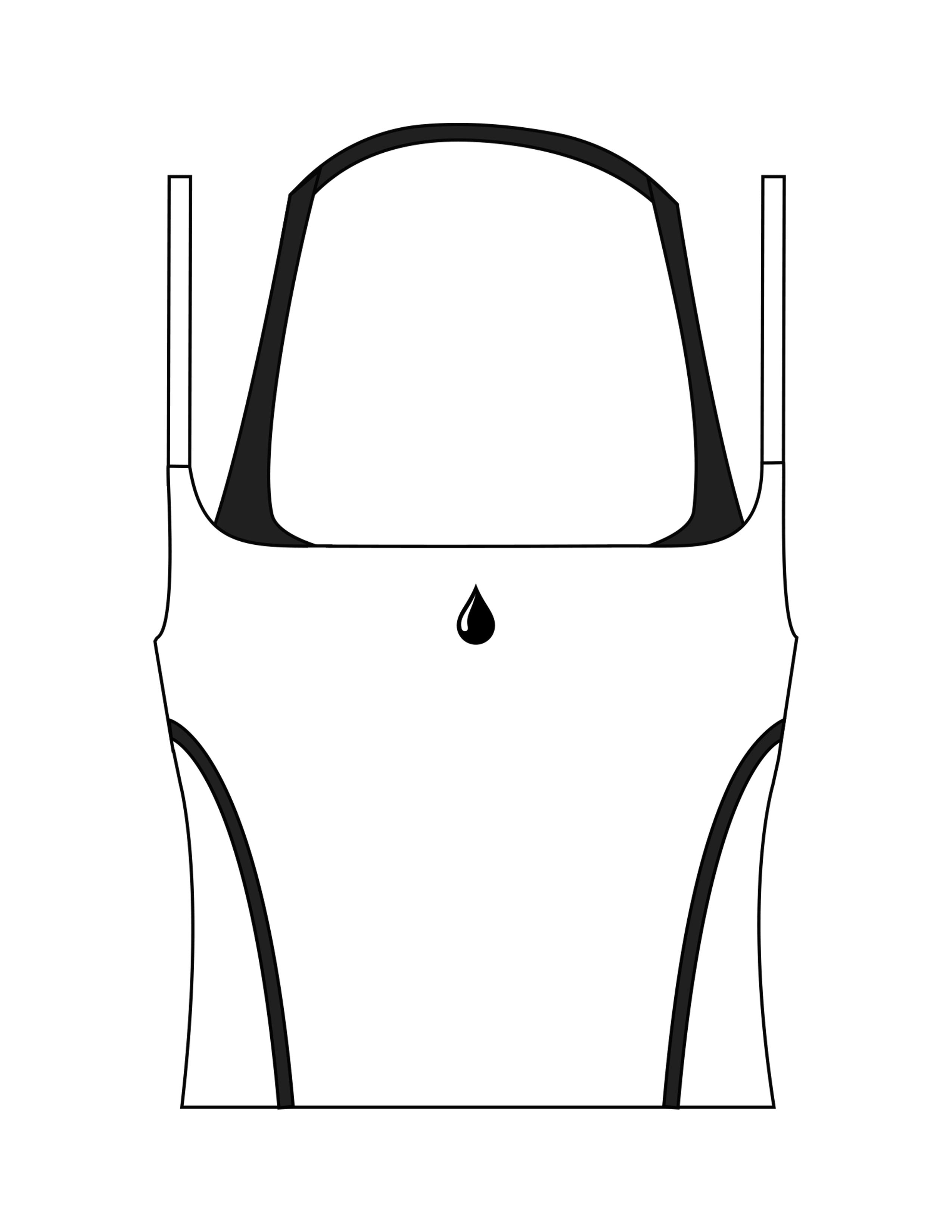 The Piped Tank - White - Saltvault - Center Chest & Center Back - Printed - Black