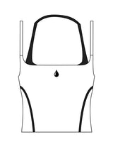 The Piped Tank - White - Saltvault - Center Chest & Center Back - Printed - Black