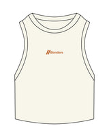 The Ribbed Crop Tank - Off White - Blenders - Center Chest - Embroidered - UT Orange