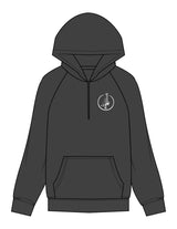 The Half Zip Hoodie - Charcoal - Reforming Foundations - Left Chest - Printed - White