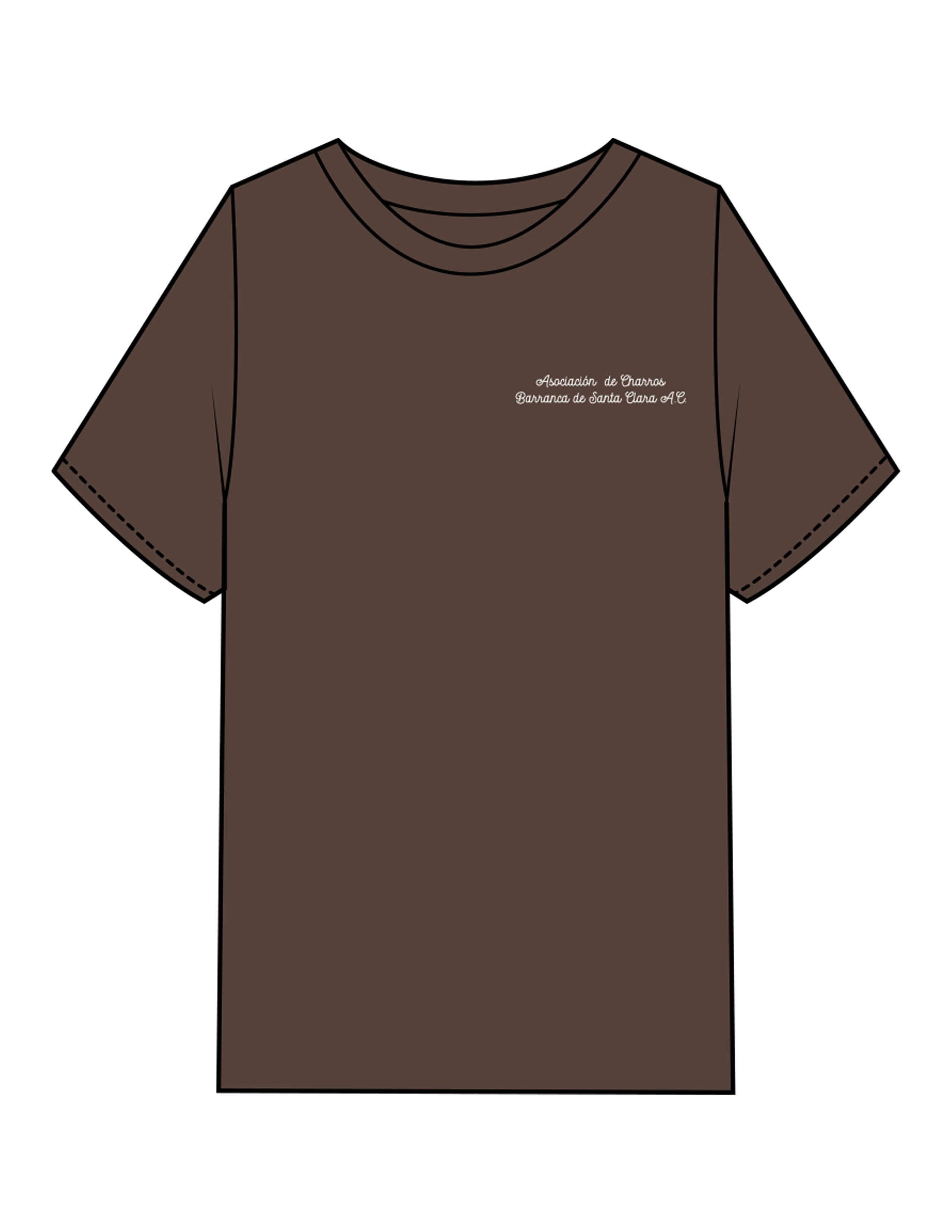 The Mens Heavyweight Tee - Washed Walnut - VCC - Left Chest Stacked & Back Image - Printed - Off White