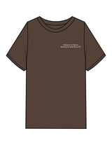 The Mens Heavyweight Tee - Washed Walnut - VCC - Left Chest Stacked & Back Image - Printed - Off White
