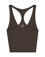The Racer Tank - Cafe - Motivate Movement - Back Round - Printed - White